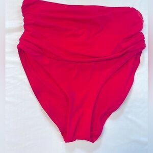 Knix HOT pink high waisted swim bottoms. Tummy control touching, NWOT.